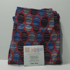 LulaRoe One Size Easter Egg Leggings (Red,Black, Blue)